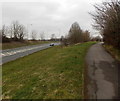 Elevated path on the north side of Bristol Road Stonehouse