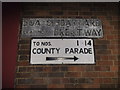 Old council signs on Boars Head Yard