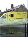 SZ0090 : Poole: an ambulance makes a splash by Chris Downer