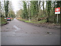 The long approach road to Hollingbourne railway station