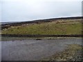 SD9839 : The top of the spillway, Keighley Moor Reservoir by Christine Johnstone