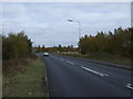 Approaching roundabout on Mannaberg Way (A1077)