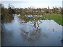SP3065 : River Avon by Jephson’s Farm, Warwick 2014, February 2, 15:19 by Robin Stott