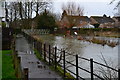 Flooded footpath beside the River Kennet