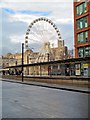 SJ8498 : Piccadilly Gardens, Tram Station and Big Wheel by David Dixon