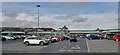 Meadowhall from far side of car park, upper deck