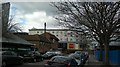 View of the Travelodge Hotel and Virgin Active Health Club from Cleveland Road