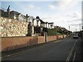 Bungalows above retaining walls, Coombe Vale Road, Teignmouth