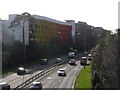 SZ0991 : Bournemouth: new buildings alongside the by-pass by Chris Downer