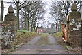 Driveway with cattle grid to The Wood House