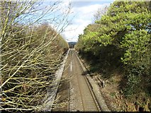 SU7313 : Railway looking north by Alex McGregor