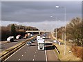 SD5415 : The M6 motorway, Looking North from Charnock Richard Services by David Dixon