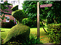 Wolds Way Sign Post in Garden