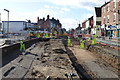 The Chilwell Road tram stop begins to take shape