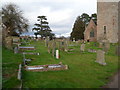 SW corner of the churchyard in Goodrich