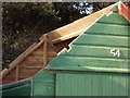 Mudeford: storm-hit beach hut roof