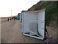 SZ1391 : Southbourne: a severed beach hut roof by Chris Downer