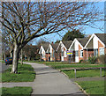 Pavement past bungalows in Westwood Avenue