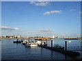 Boats on the River Thames, Greenwich Peninsula