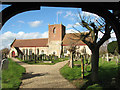 View through the lych gate of St Michael