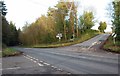 A crossroads on the B4196 road, near Astley, Worcs