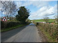 The B4233 north of Llanddewi Rhydderch