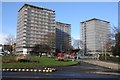 Tower blocks undergoing refurbishment