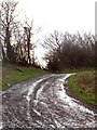 Field access track and bridleway, near Handsford Farm