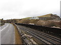 Railways sidings and road at Doveholes Dale