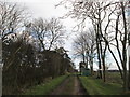 Lane towards Stock Hill