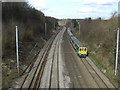 Train heading south towards London