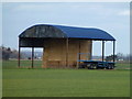 TF1217 : Dutch barn on Northorpe (Thurlby) Fen by Richard Humphrey