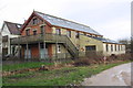 Isis Boathouse beside the Thames north of Iffley Lock