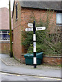 Fingerpost at the junction of School Lane and Beacon Road