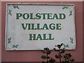 Polstead village hall sign