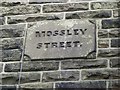 Mossley Street, Colne - old stone street sign