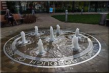 TQ3296 : Fountain on Library Green, Enfield by Christine Matthews
