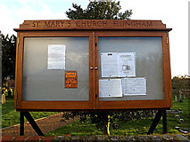 TM3691 : St.Mary's Church Notice Board by Geographer
