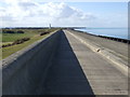 Coastal walk and defences near the Leasowe Castle Hotel