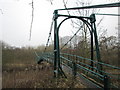 SE7667 : Suspension bridge over the River Derwent by John Slater