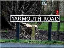 TM3792 : Yarmouth Road sign by Geographer