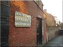 TQ3875 : Old street name sign, Whitburn Road by Stephen Craven