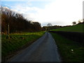 Looking south from junction of bridleway and lane