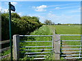 Public bridleway heading north from Main Street