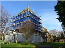 TQ0934 : Holy Trinity, Rudgwick: renovations underway by Basher Eyre