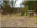 Stile from footpath to byway west of Common Barn Farm