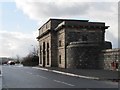 Prison gatehouse at Down High School