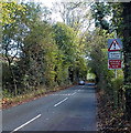 Walkers in road warning sign, Sandford Avenue, Church Stretton