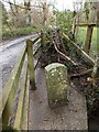 A modern boundary stone