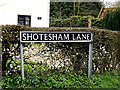 Shotesham Lane sign